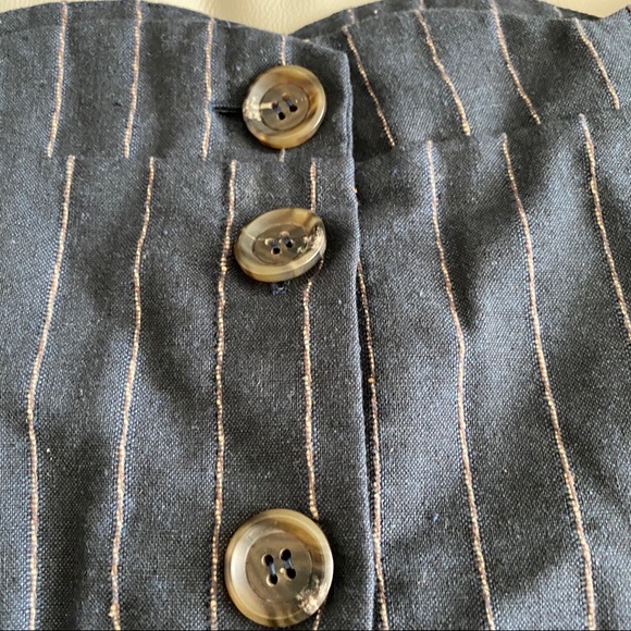 Altar’d State Pin Stripe Skirt with Scalloped Edge - Picture 2 of 4